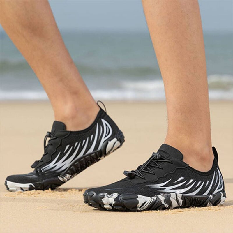 کفش آبی plankzone مدل Deep ocean رنگ سفید مشکی