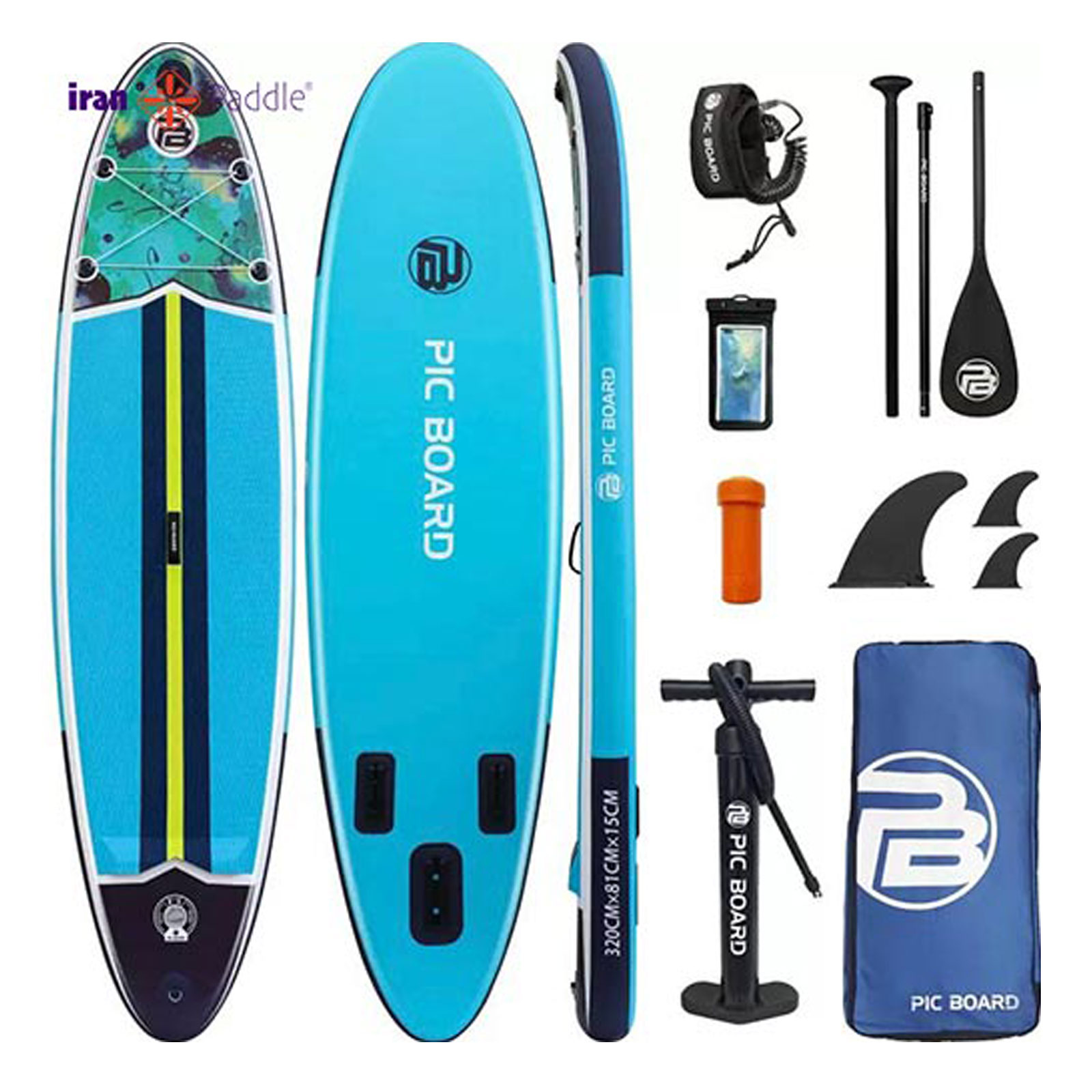 پدل برد Aria برند pic board رنگ آبی پدل برد Aria برند pic board رنگ آبی