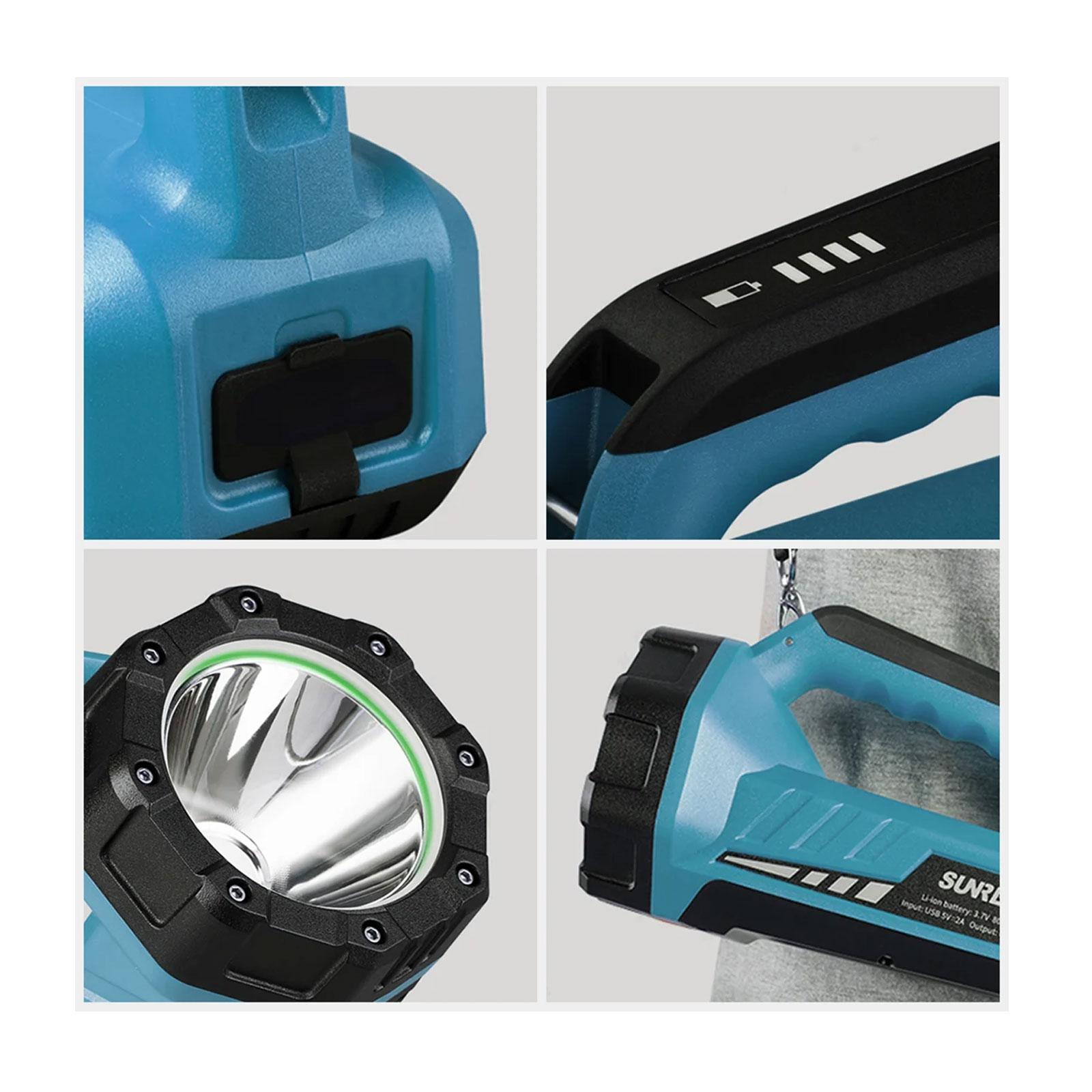 چراغ قوه دور برد LED سانری مدل TZ1600 چراغ قوه دور برد LED سانری مدل TZ1600