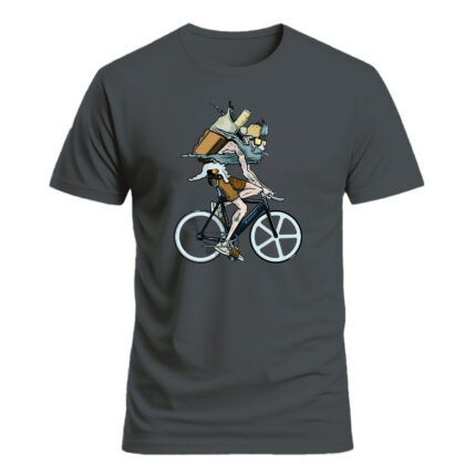 تیشرت طرح دوچرخه سواری مدل هیپی