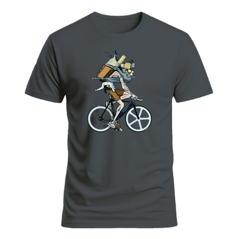 تیشرت طرح دوچرخه سواری مدل هیپی